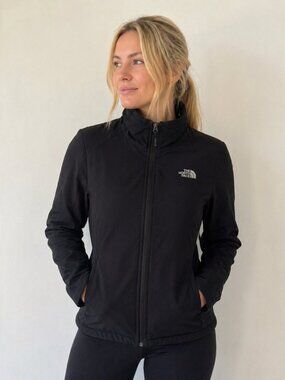 The North Face WindWall Softshell Jacket Women’s M Black Fleece Lined RASCHEL